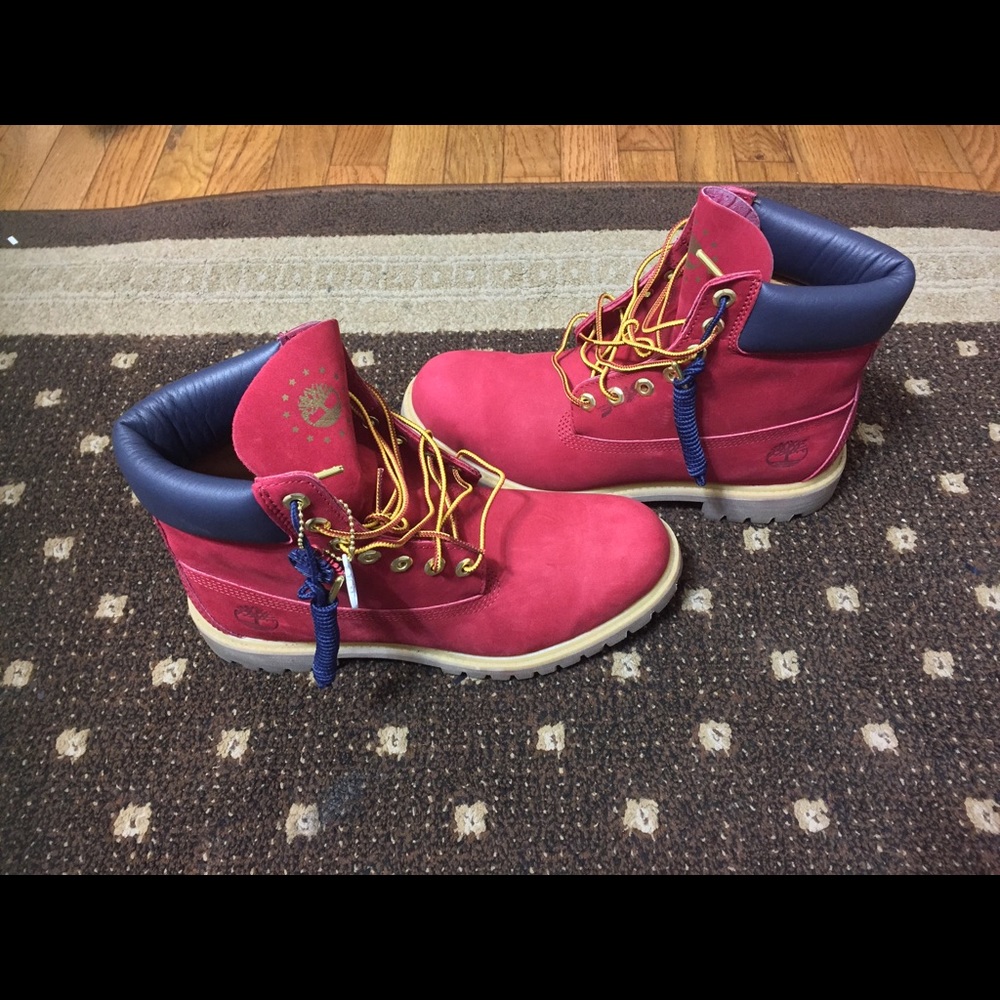 Limited release red timberland size 9.5 men